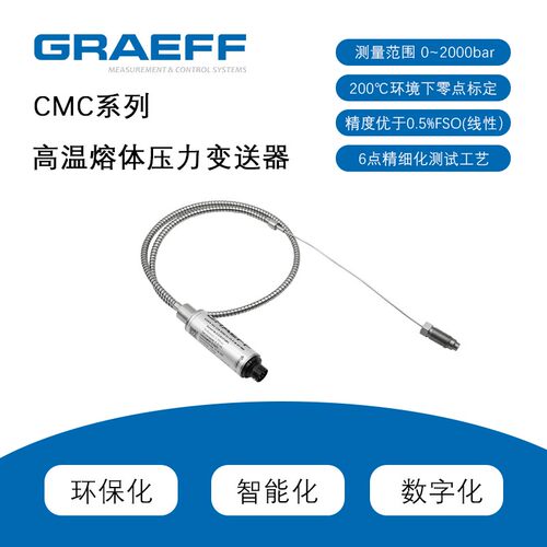 GRAEFF格拉夫进口高温熔体压力温度传感器变送器耐高温高精度双测