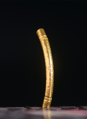 黄金五福临门半镯弯管手镯