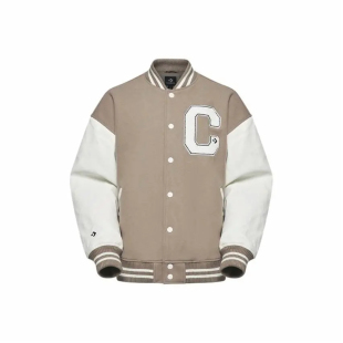 CONVERSE匡威橄榄色立领运动夹克大C刺绣保暖棒球服 A03 10027241