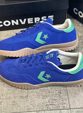 CONVERSE RunStar Ttainer匡威蓝色牛皮革拼接德训运动鞋A10372C
