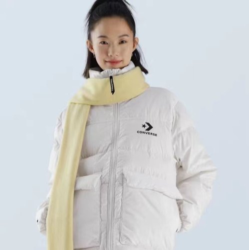 匡威短款白色羽绒服10023755-A01