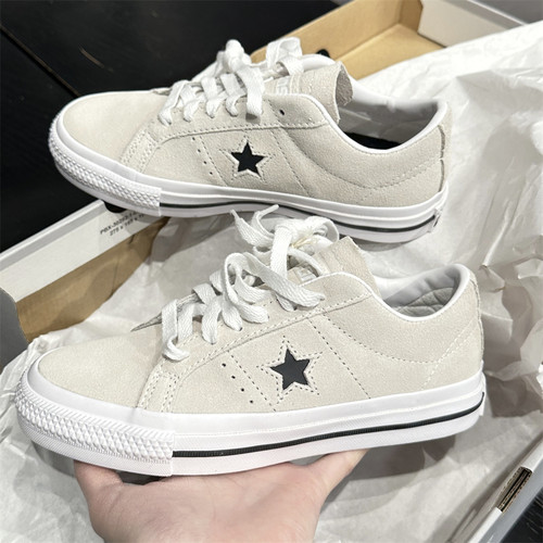 CONVERSE匡威ONESTAR PRO浅卡其色翻毛皮麂皮低帮滑板鞋172950c