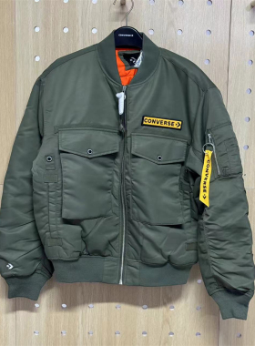 新款匡威军绿色运动夹克外套休闲棒球服10023761-A01