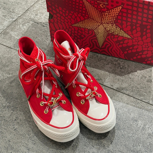 新年款蛇匡威1970S 蛇年限定红色蛇纹感高帮帆布鞋A13349c