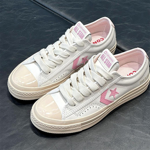 匡威箭星粉白撞色滑板休闲帆布鞋 PLAYER A11590C STAY CONVERSE