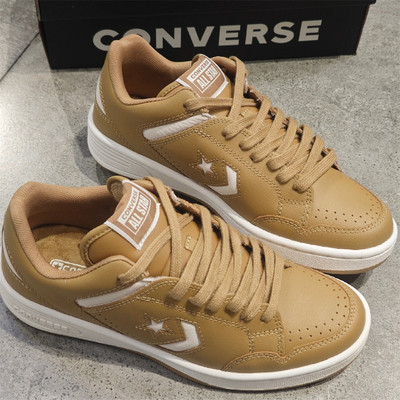 CONVERSE匡威Weapon男女棕色牛皮革复古星箭标休闲运动鞋A10343c