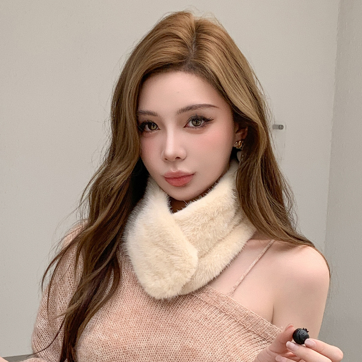 冰奴寒域冬季保暖貂皮围巾