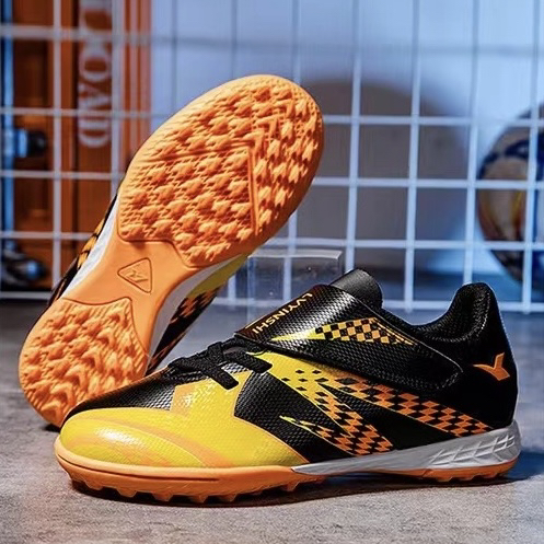 绿茵狮足球鞋儿童男大童小学生人草防滑耐磨tf碎钉魔术贴训练鞋女
