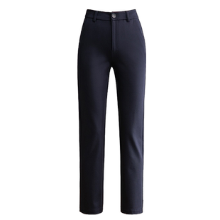 戈洛瑞丝2022秋款黑色直筒裤女高腰显瘦九分裤简约通勤弹力西装裤