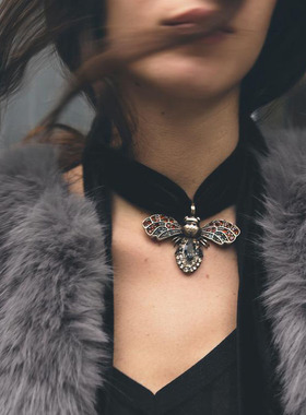 欧美大牌秋冬设计感毛衣链