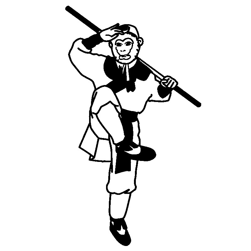 帅气定制西游记孙悟空美猴王金箍棒探路艺术剪影墙门窗车装饰贴纸