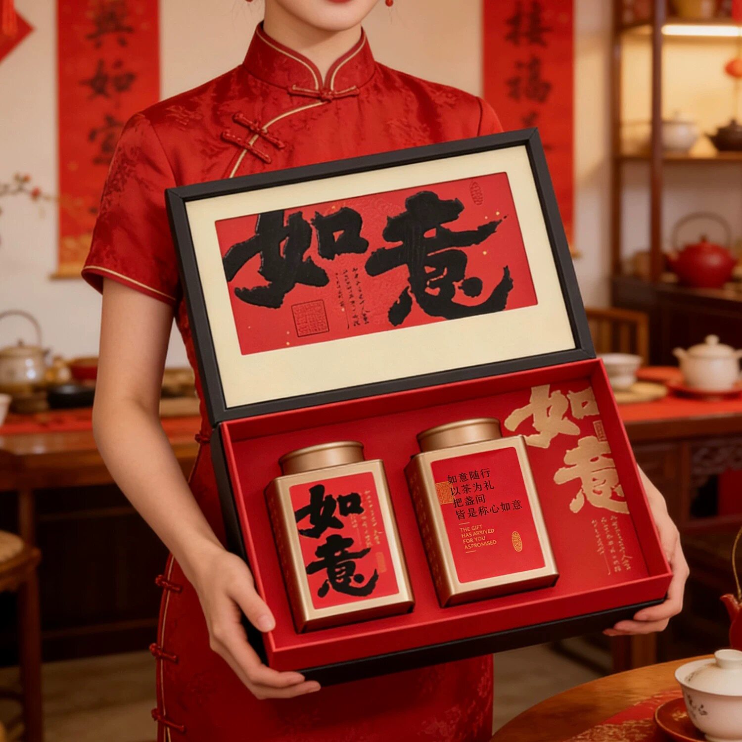 如意茶叶罐散茶古树红茶包装盒通用普洱茶白茶岩茶绿茶空礼品盒