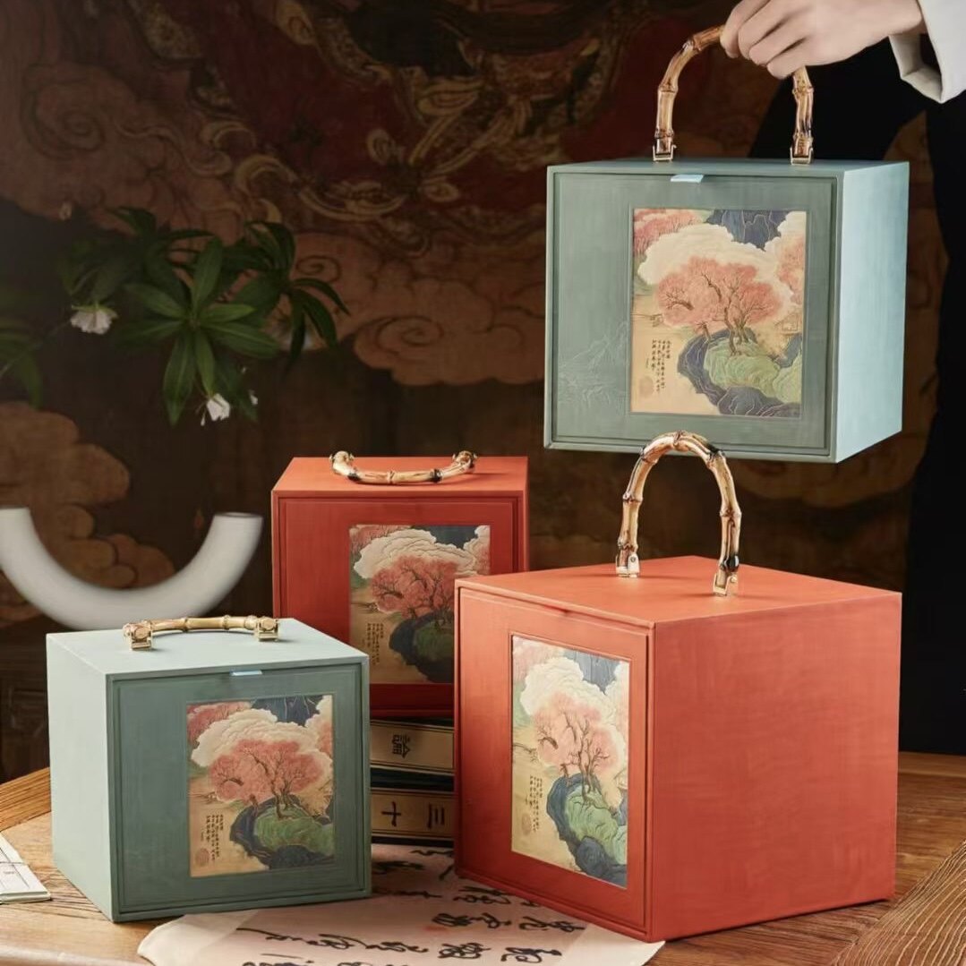 繁花里200g或357g桶一提七子饼普洱茶福鼎白茶散茶红茶包装礼品盒