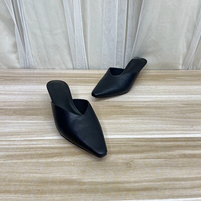 尖头细跟时尚舒适气质包头半拖