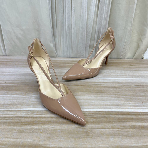 尖头纯色细跟浅口气质时装单鞋