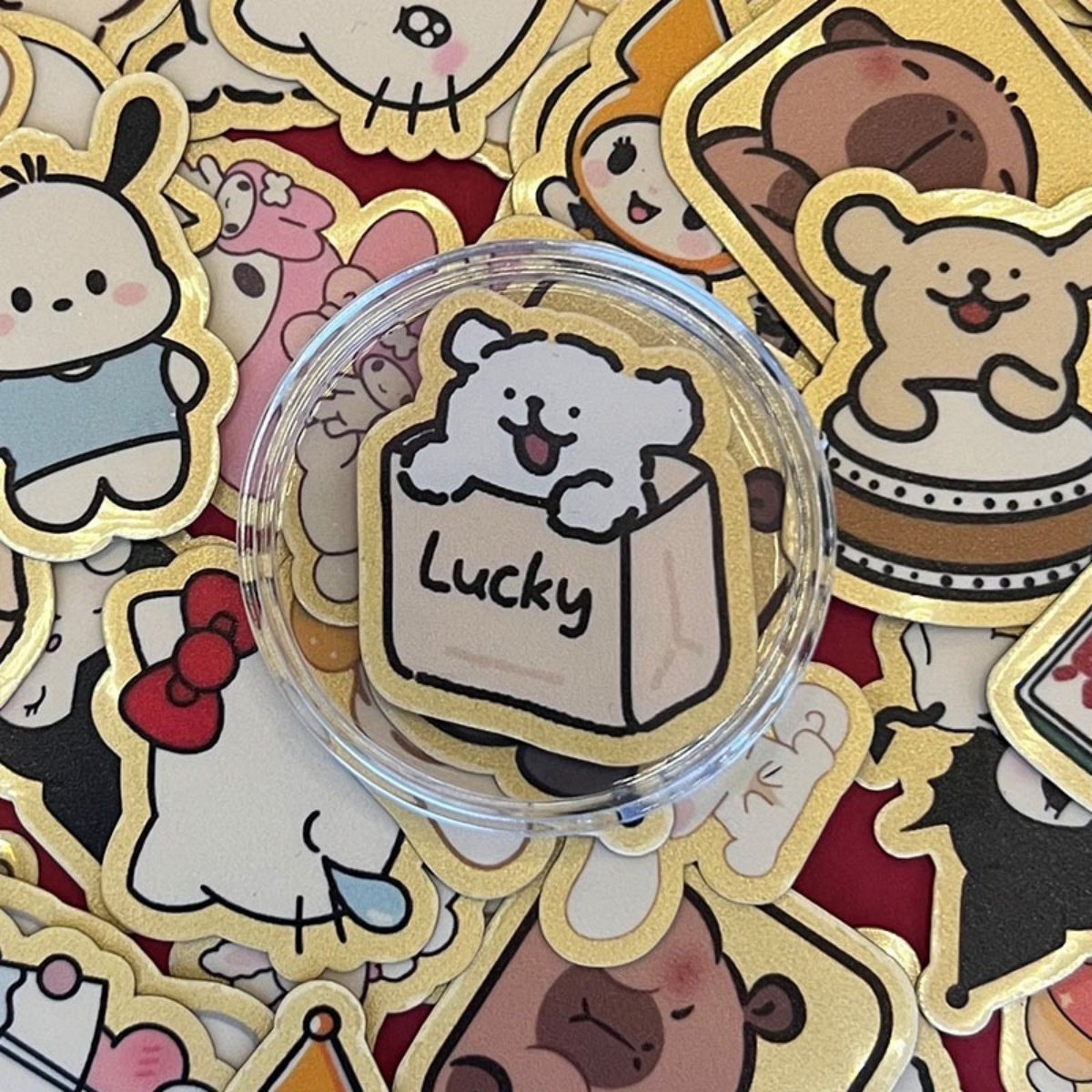 黄金999线条小狗手机贴冰箱贴电脑贴黄金卡通动漫谷子金片,3C数码配件,手机贴纸,淘宝优惠券,粉丝福利购,淘宝优惠卷