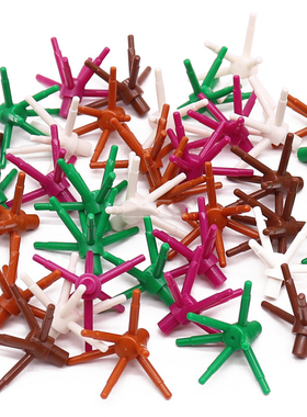 中国小颗粒积木moc场景植物树屋19119 6叉花束花球花托小草杈散件