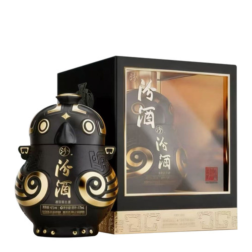 汾酒42度晋礼2号山西博物院联名鸮卣475ml清香型白酒单瓶礼盒装