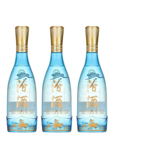 【新品】汾酒53度牧童水晶汾酒玻汾475mlX3高度清香型白酒3瓶装