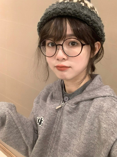 女超轻7克日系圆框眼镜框