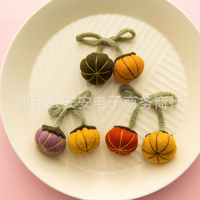 儿童手工布艺南瓜樱桃蝴蝶结diy发饰配件 手机壳包包鞋袜服装辅料