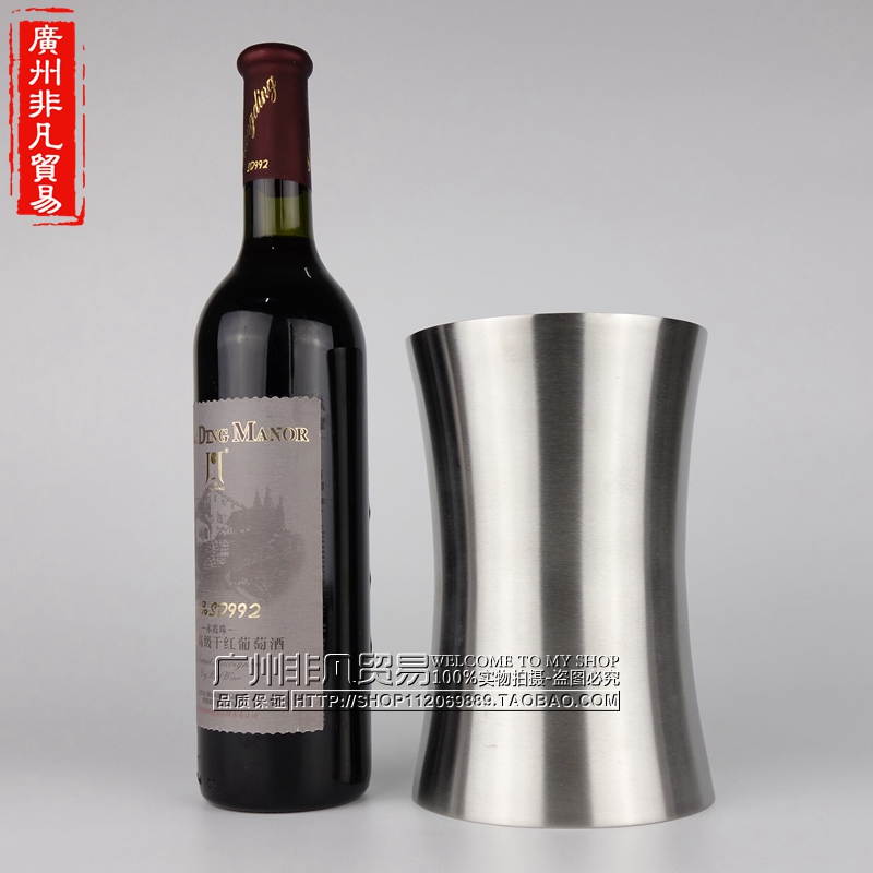 加厚不锈钢洋酒冰桶双层家用欧式红酒冰镇器装小冰粒桶创意香槟桶