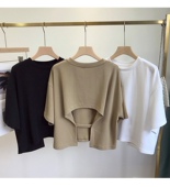 夏 罩衫 网红露背性感瑜伽服短袖 速干上衣女健身房运动跑步跳操时尚