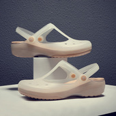 凉鞋 凉拖鞋 女洞洞鞋 防滑厚底透气沙滩鞋 软夏外穿 女护士鞋 2026新款