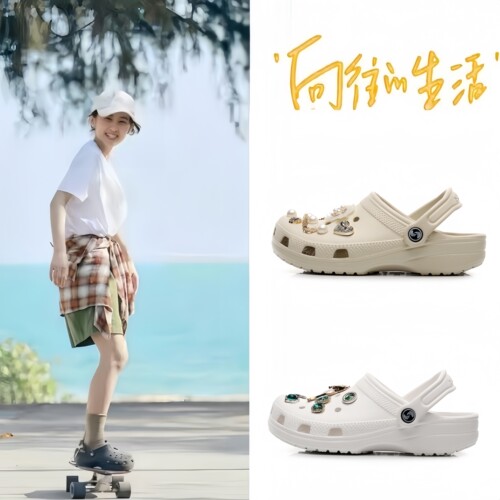 明星同款平底防滑洞洞鞋女夏季