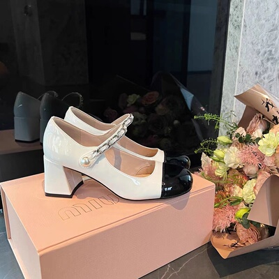 敲显白~气质高级感法式玛丽珍鞋