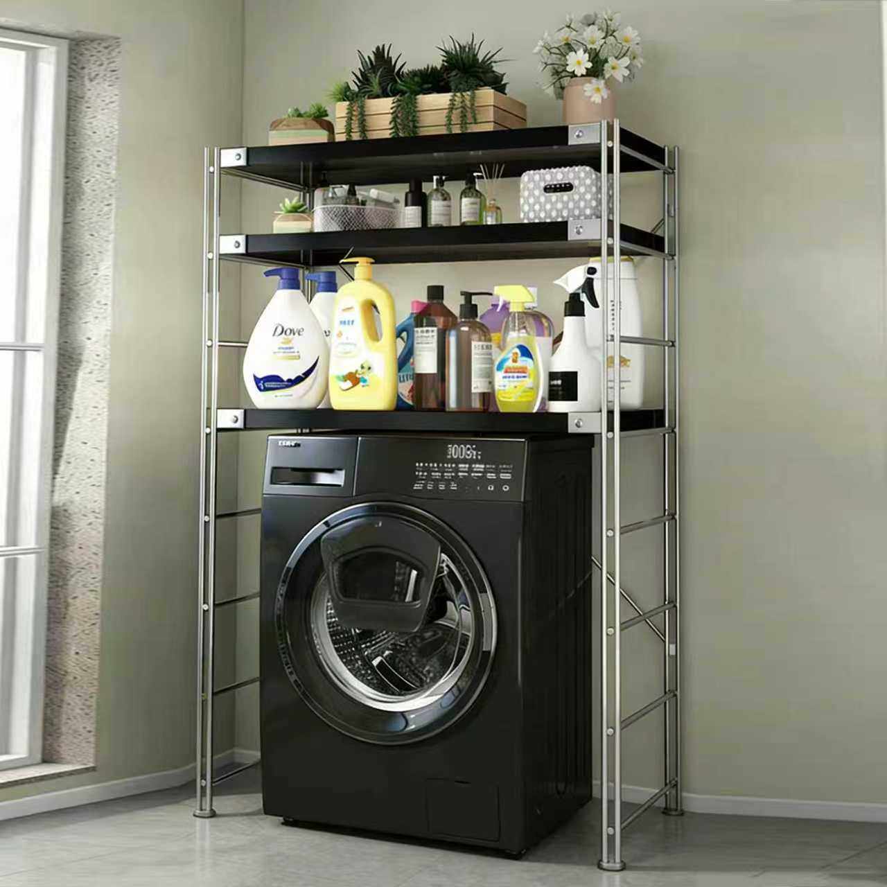 下空式置物架家用客厅阳台多层落地收纳储物架洗衣机高脚架组合架,收纳整理,洗衣机置物架,淘宝优惠券,粉丝福利购,淘宝优惠卷