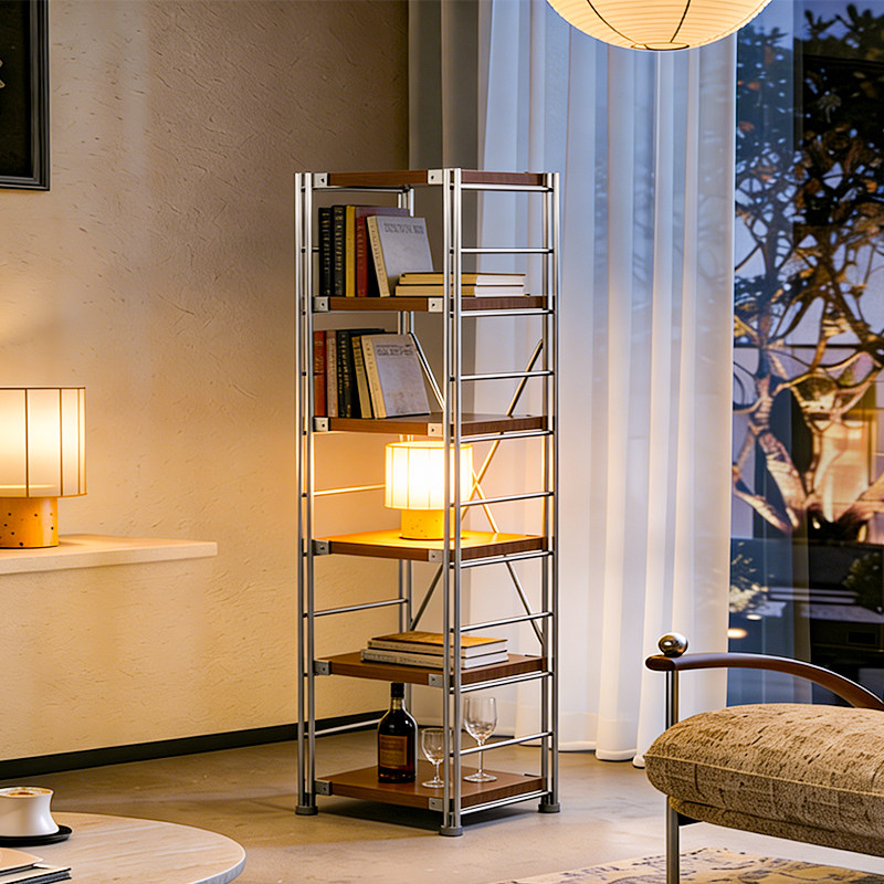 家用窄缝落地多层靠墙收纳架