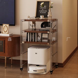 扫地机器人置物架可移动展示架云鲸上方基站柜下空式猫砂盆收纳架