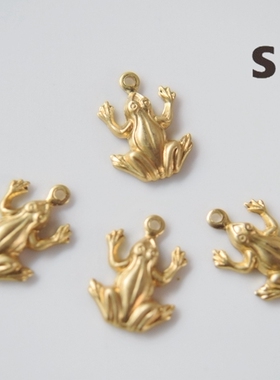 纯铜可爱小跳蛙小青蛙手工饰品配件首饰材料【小物】