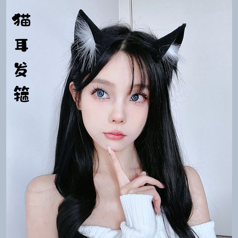 仿真立体猫耳毛绒发箍COS/Lolita