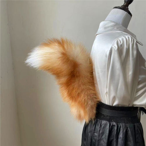 cosplay狐狸尾巴逗猫cos道具diy尾巴原材料 腰部装饰造型毛拍照