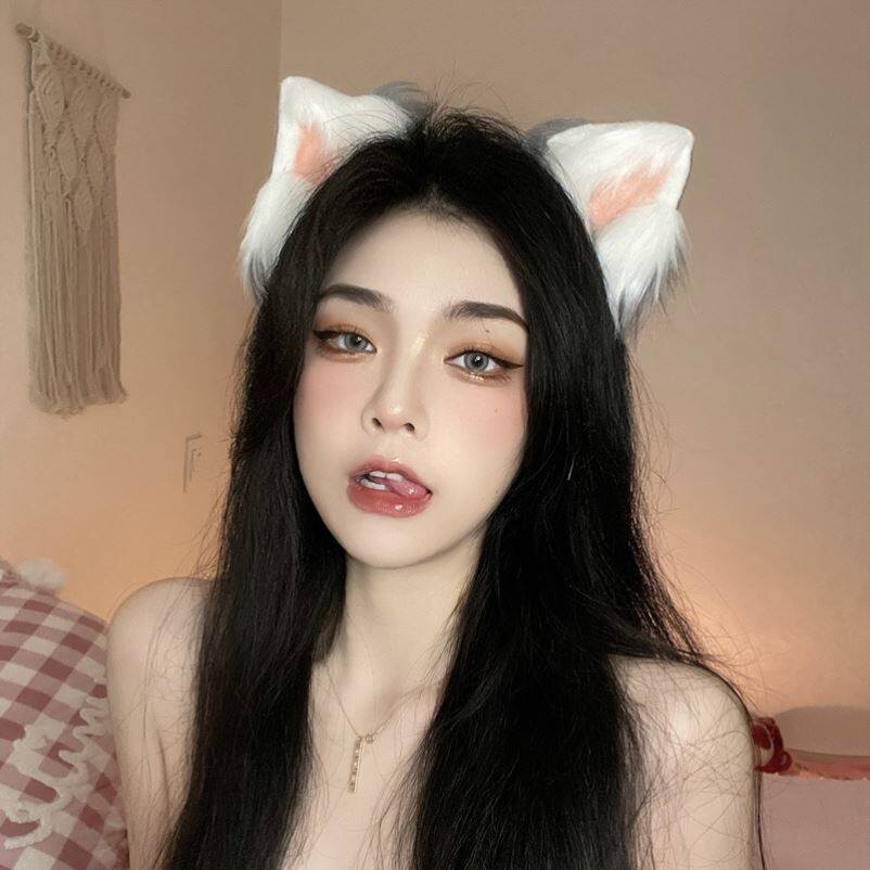 猫耳朵发箍女毛绒发饰圣诞节