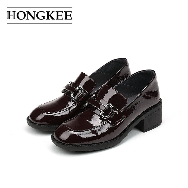 Hongkee/红科女鞋单鞋乐福鞋通勤舒适小皮鞋H815D102,女鞋,深口单鞋,淘宝优惠券,粉丝福利购,淘宝优惠卷