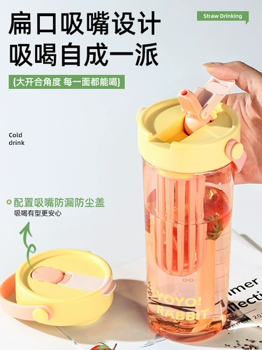 Водяная чашка лето большая -мощность с высокой температурой с высокой температурой с высокой температурой соломенная чашка чайная чайная чашка tritan2024 Новый