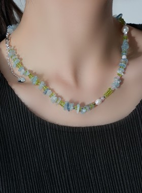 天然淡水珍珠水晶项链