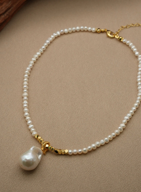 小众设计款天然淡水珍珠项链
