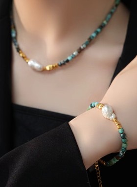 小众设计天然淡水巴洛克珍珠项链