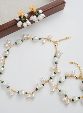 天然马来玉叠戴百搭锁骨链颈链