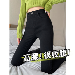 打底裤女春秋外穿2026新款小个子弹力小黑裤紧身铅笔黑色小脚裤子