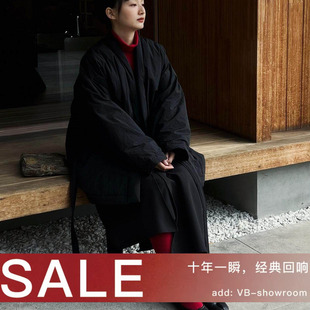 原创中式禅意道袍羽绒服