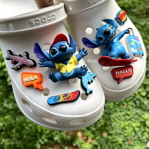 crocs鞋花大型3d史迪仔洞洞立体