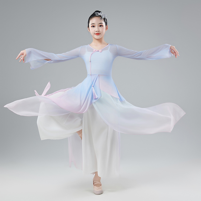 古典舞蹈练功服身韵纱衣飘逸雪纺