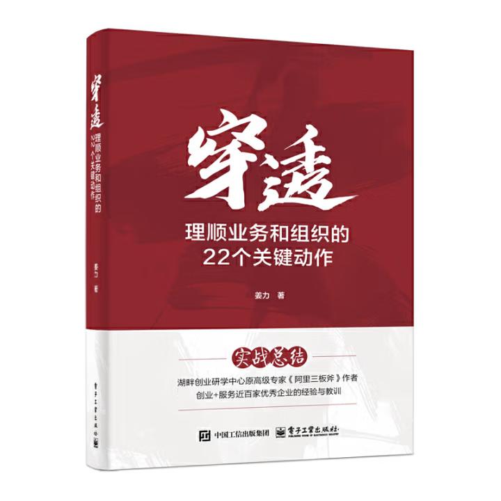 【出版社直供】穿透 理顺业务和组织的22个关键动作 姜力 企业的创始团队、中高层管理者、人力资源及组织发展部门的专家阅读书籍