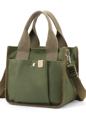 PINK新款日本乐天帆布包便当小包手提袋手拎女包大容量女士托特包