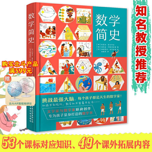 数学简史 数学超好玩 财富简史【儿童版】53个课标对应知识 适合7-8-10-12-14岁阅读 数学启蒙课外阅读书籍思维训练科普读物